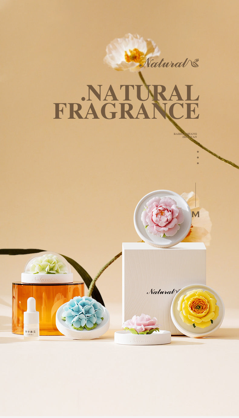 Small Handcrafted Porcelain Flower Aroma Set
